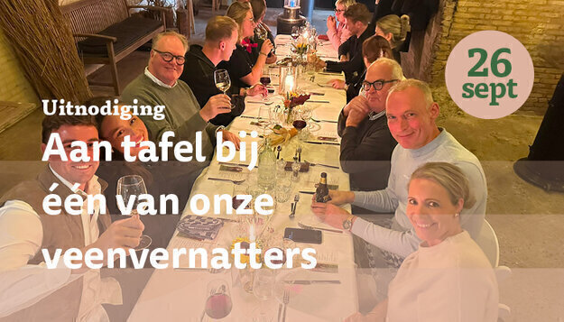 Aan tafel bij de boer
